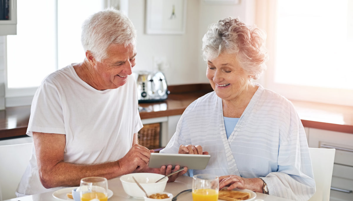 Laughing Senior Couple