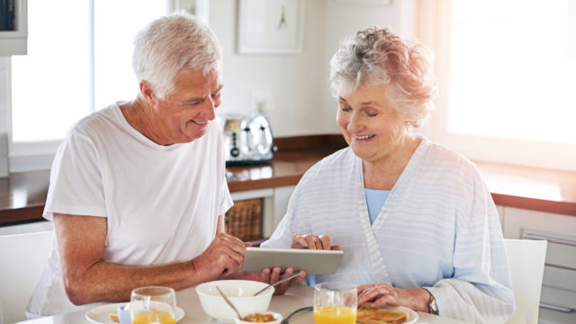 Laughing Senior Couple